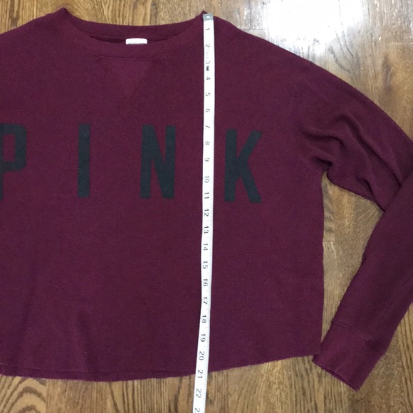 PINK | Crop Waffle-Knit Tee - Picture 4 of 8